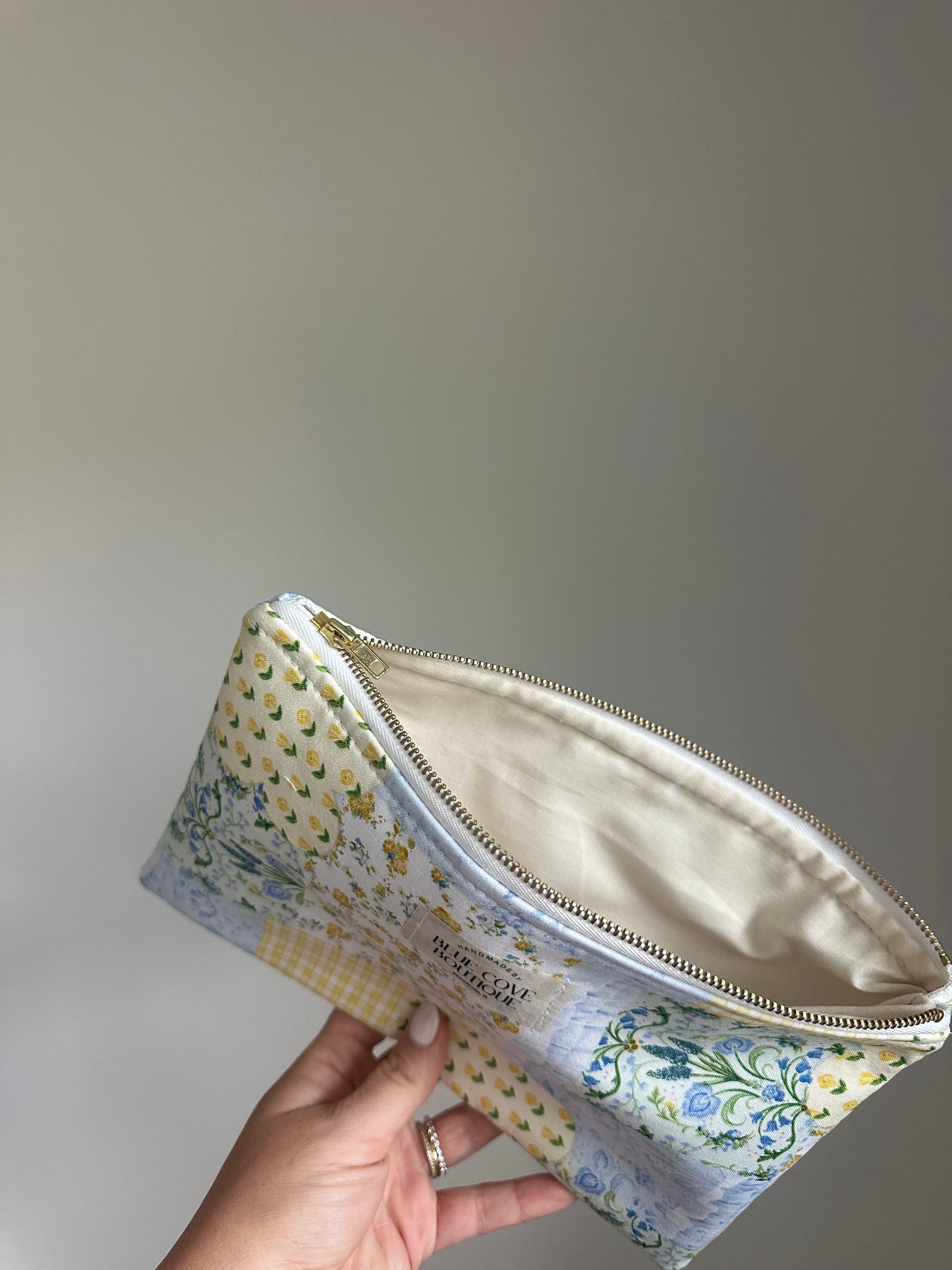 Lemon Patchwork Zipper Pouch