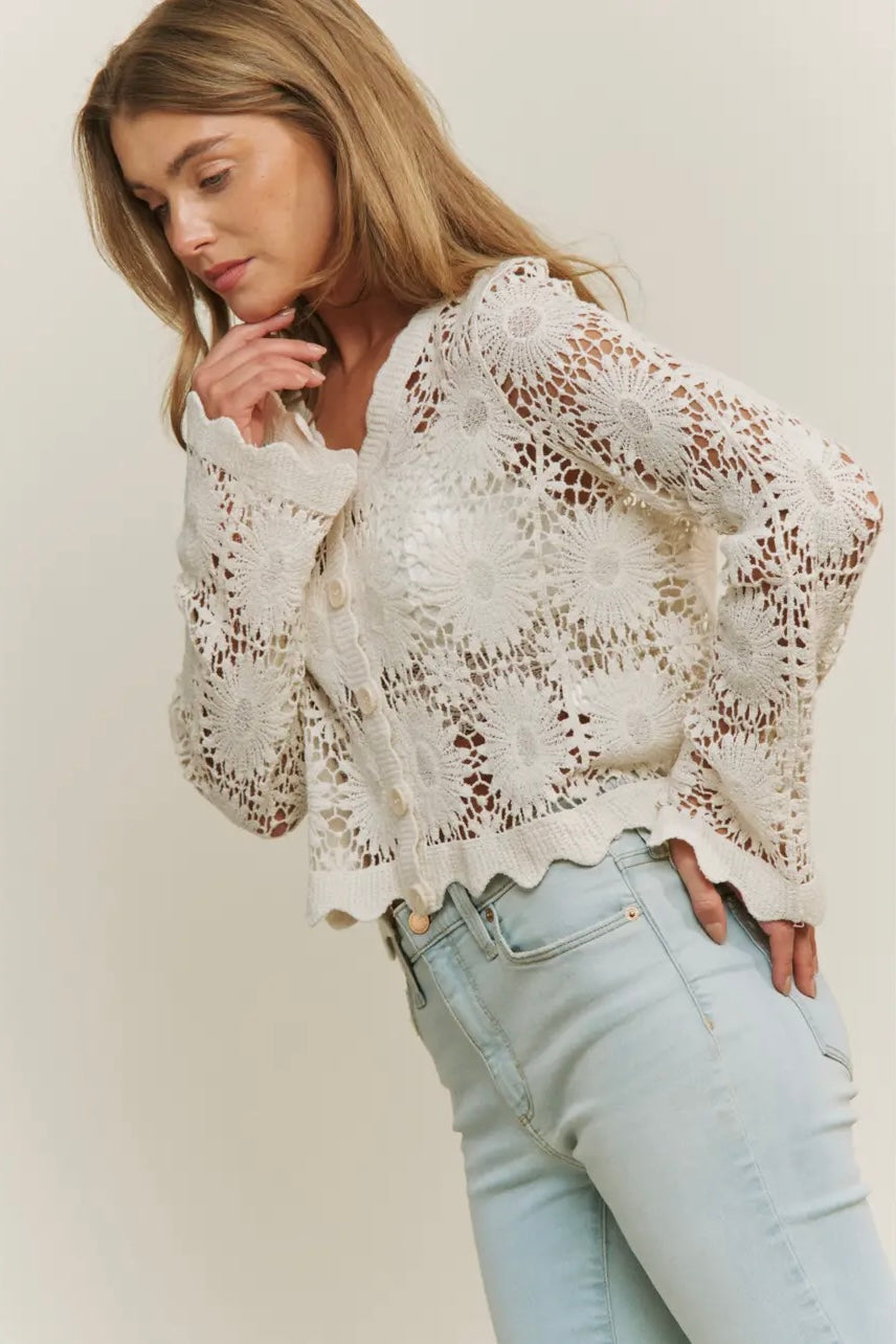 Sunflower Crochet Cardigan