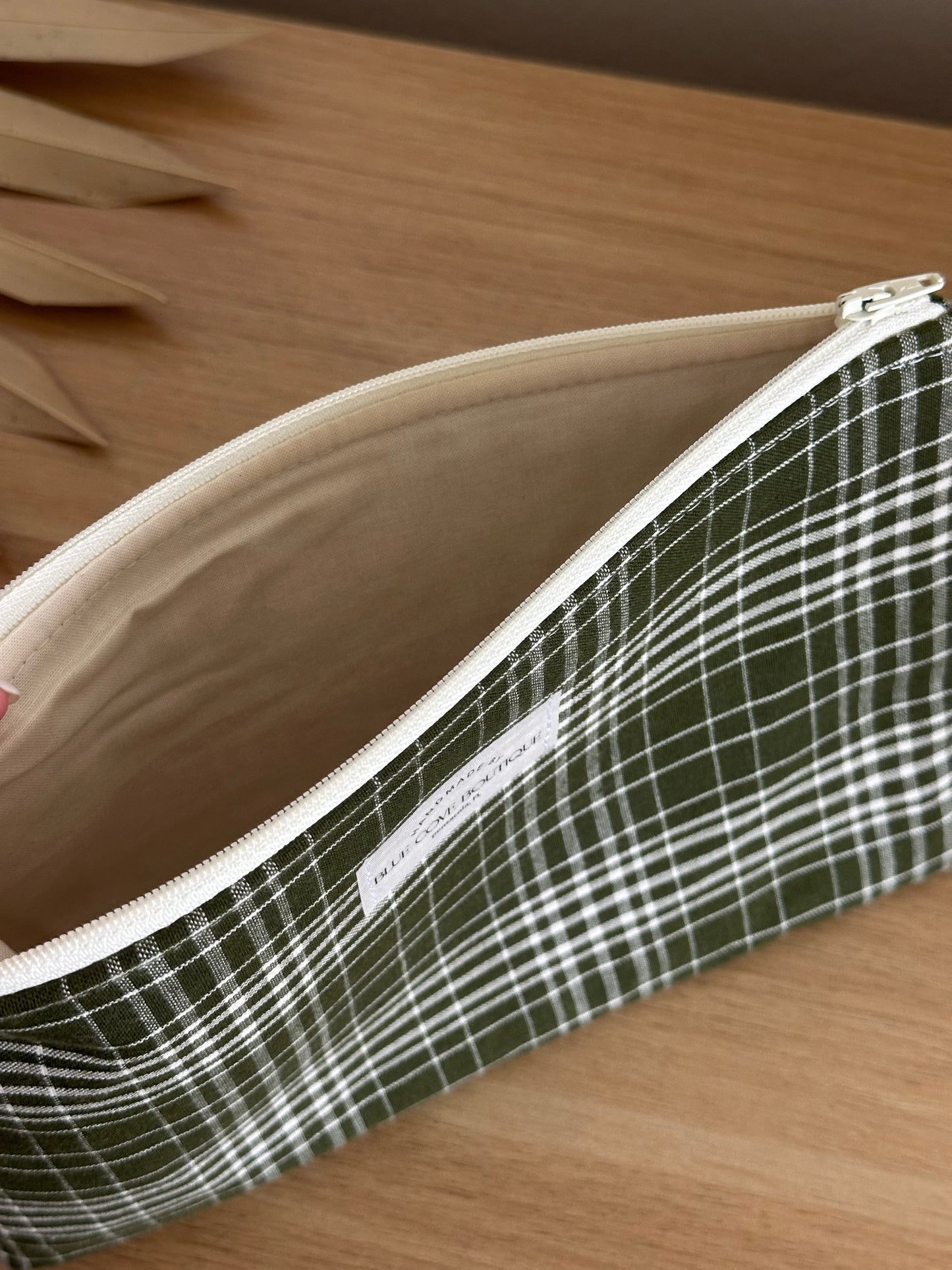 Evergreen Plaid Pouch