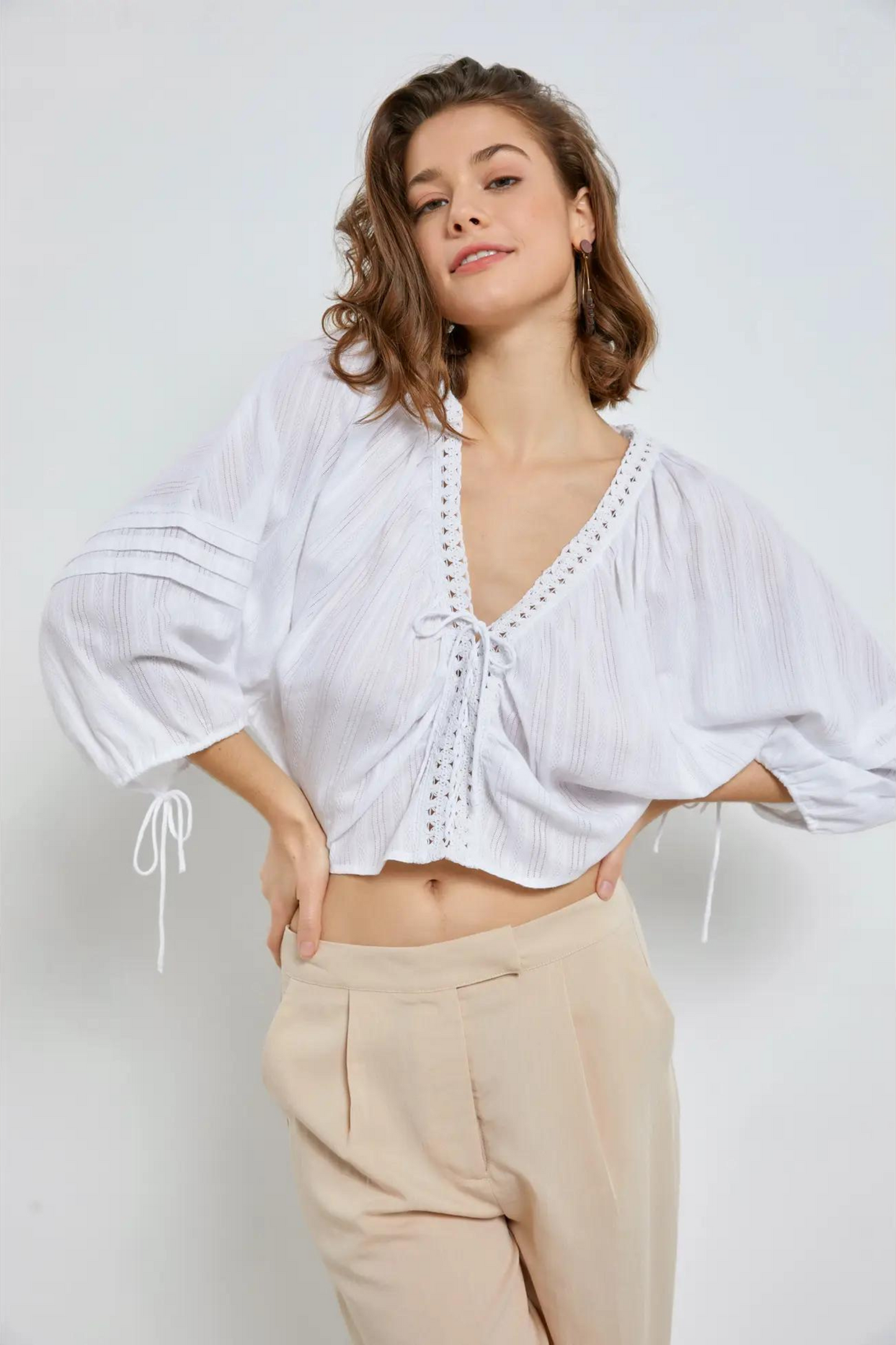 Cove Lace Tie Up Top
