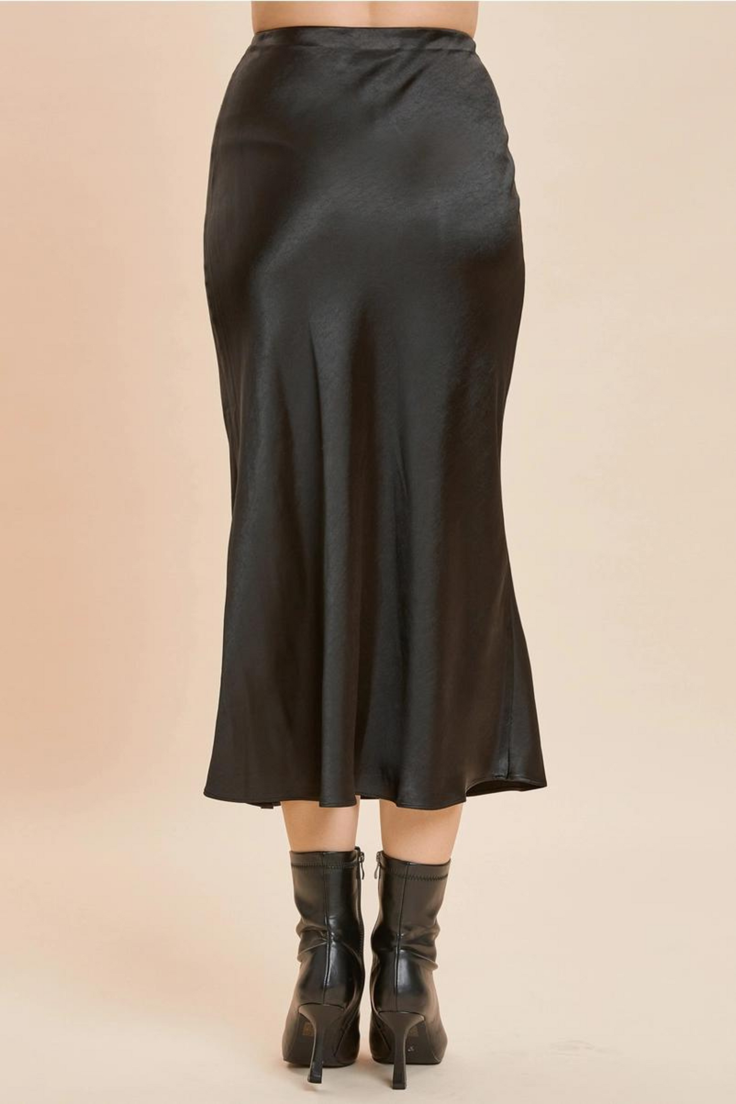 Midnight Black Midi Skirt