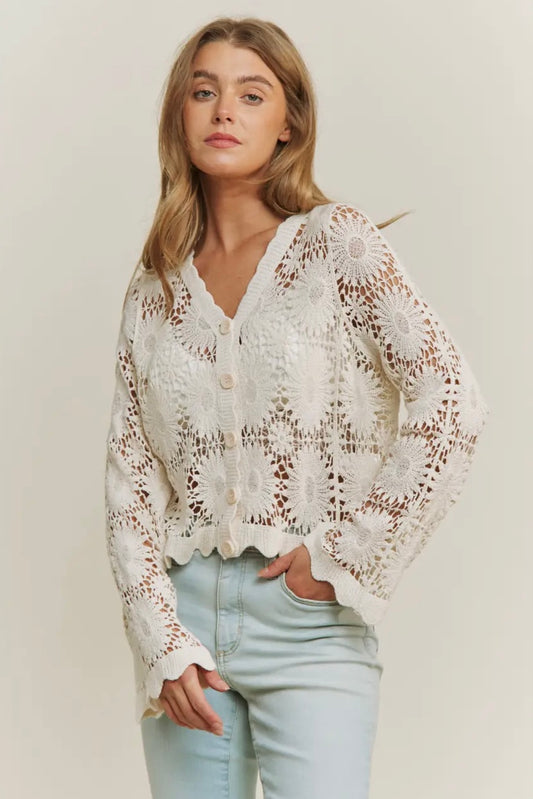 Sunflower Crochet Cardigan