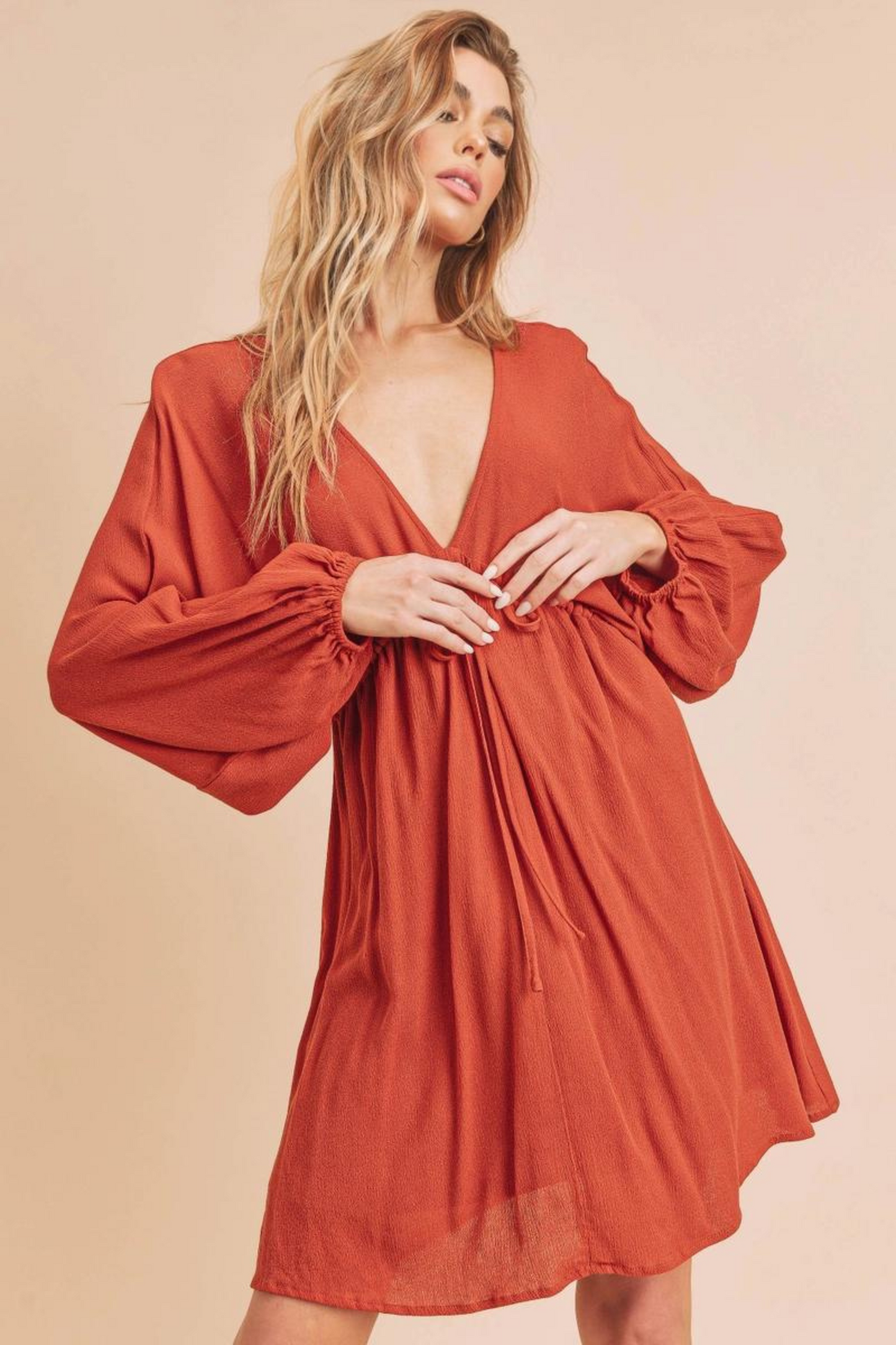 Scarlet V-Neck Dress