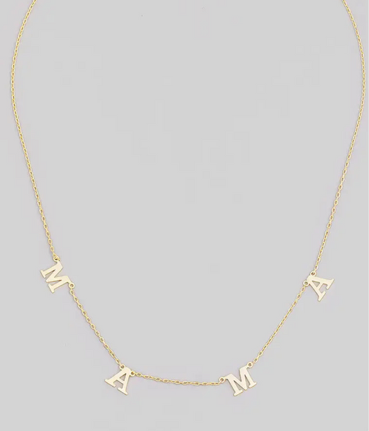 M A M A charm necklace