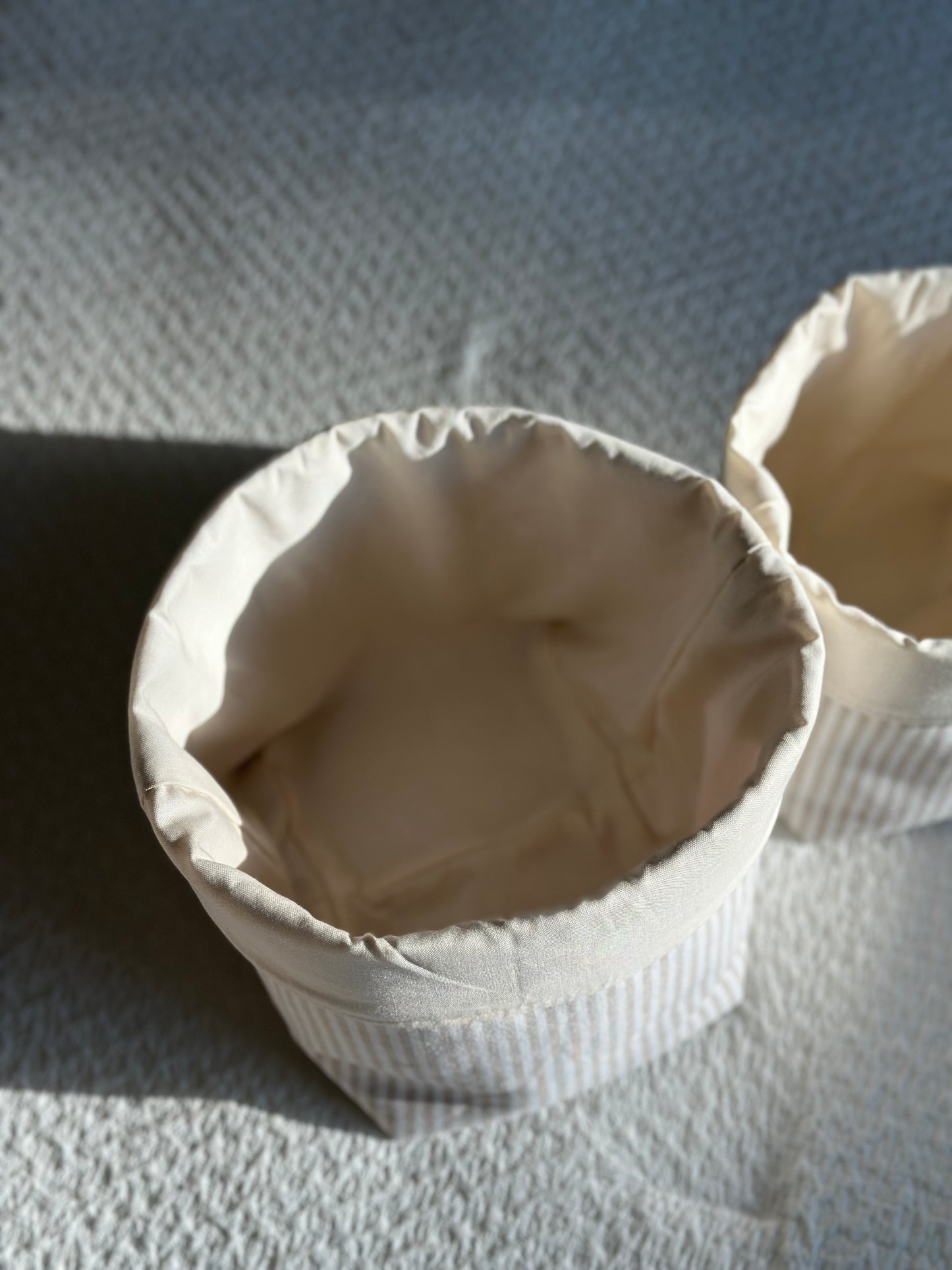 Linen Stripe Basket Set