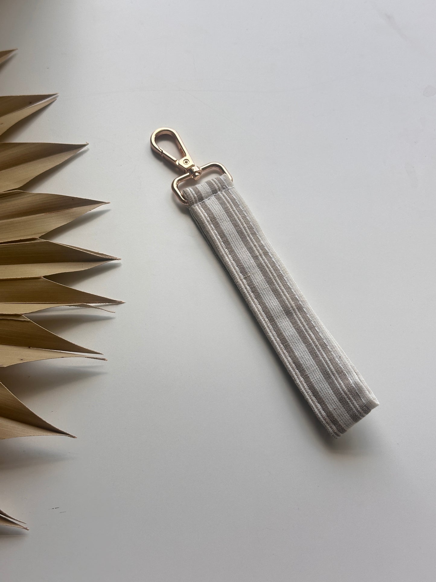 Neutral Stripe Keychain