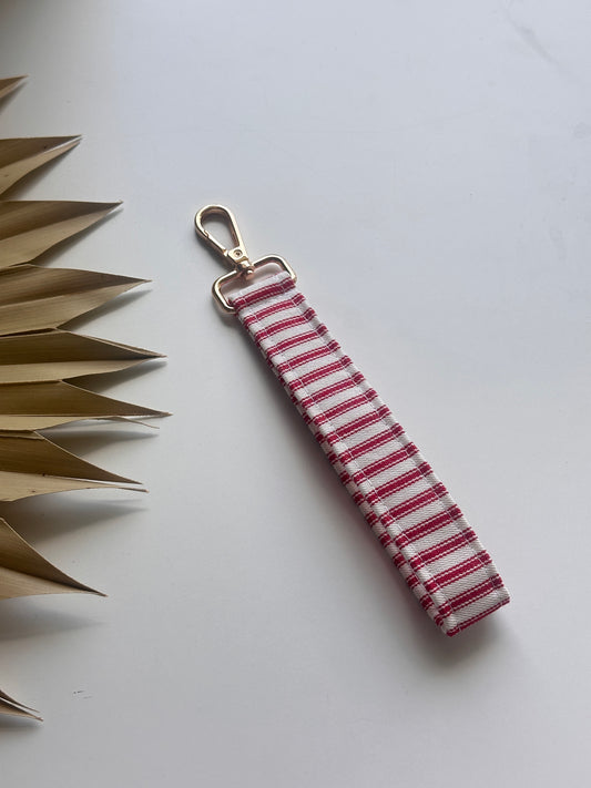 Red Stripe Keychain
