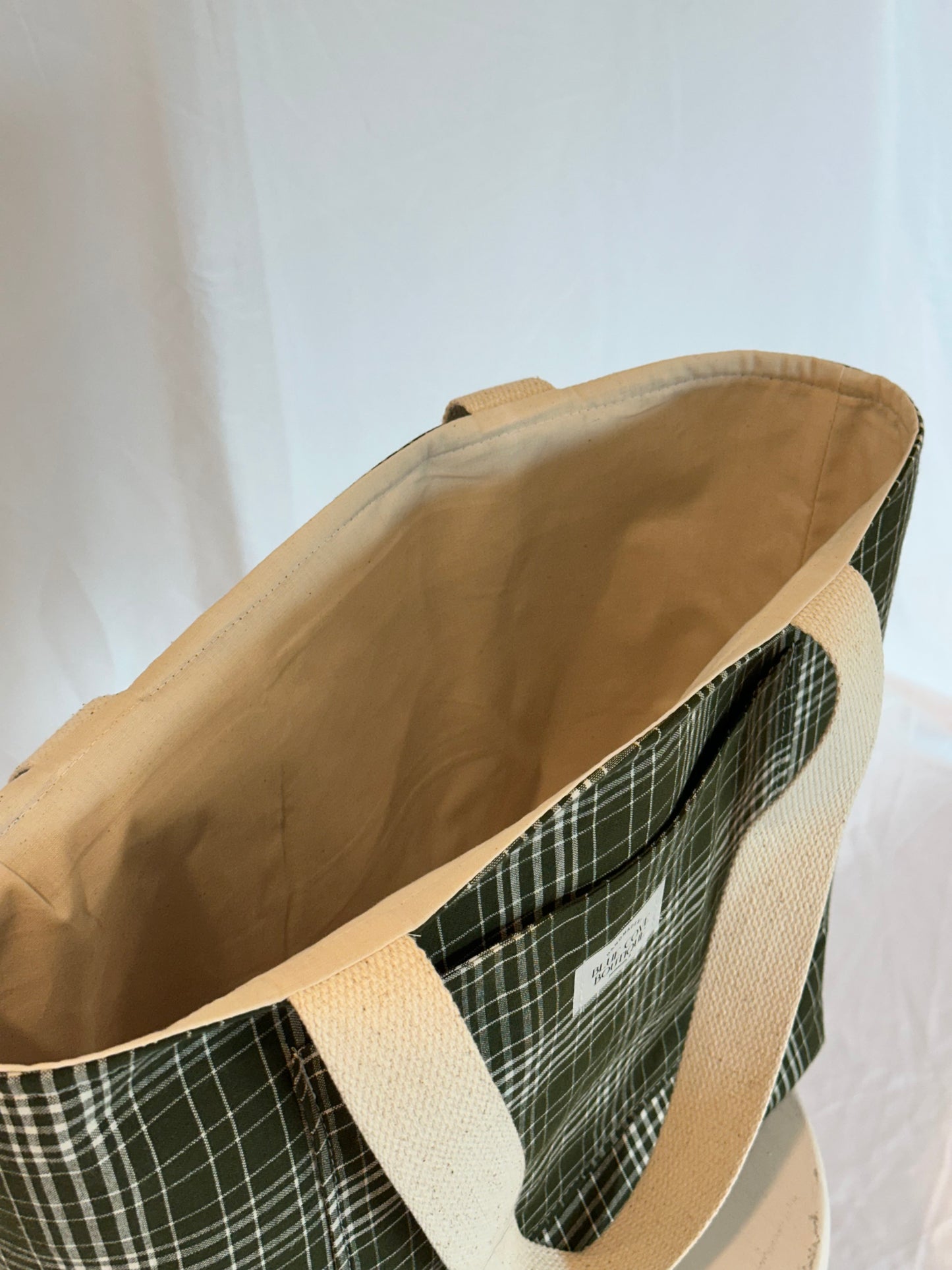 Evergreen Plaid Tote | Handmade