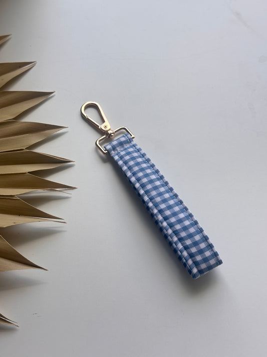 Blue Gingham Keychain