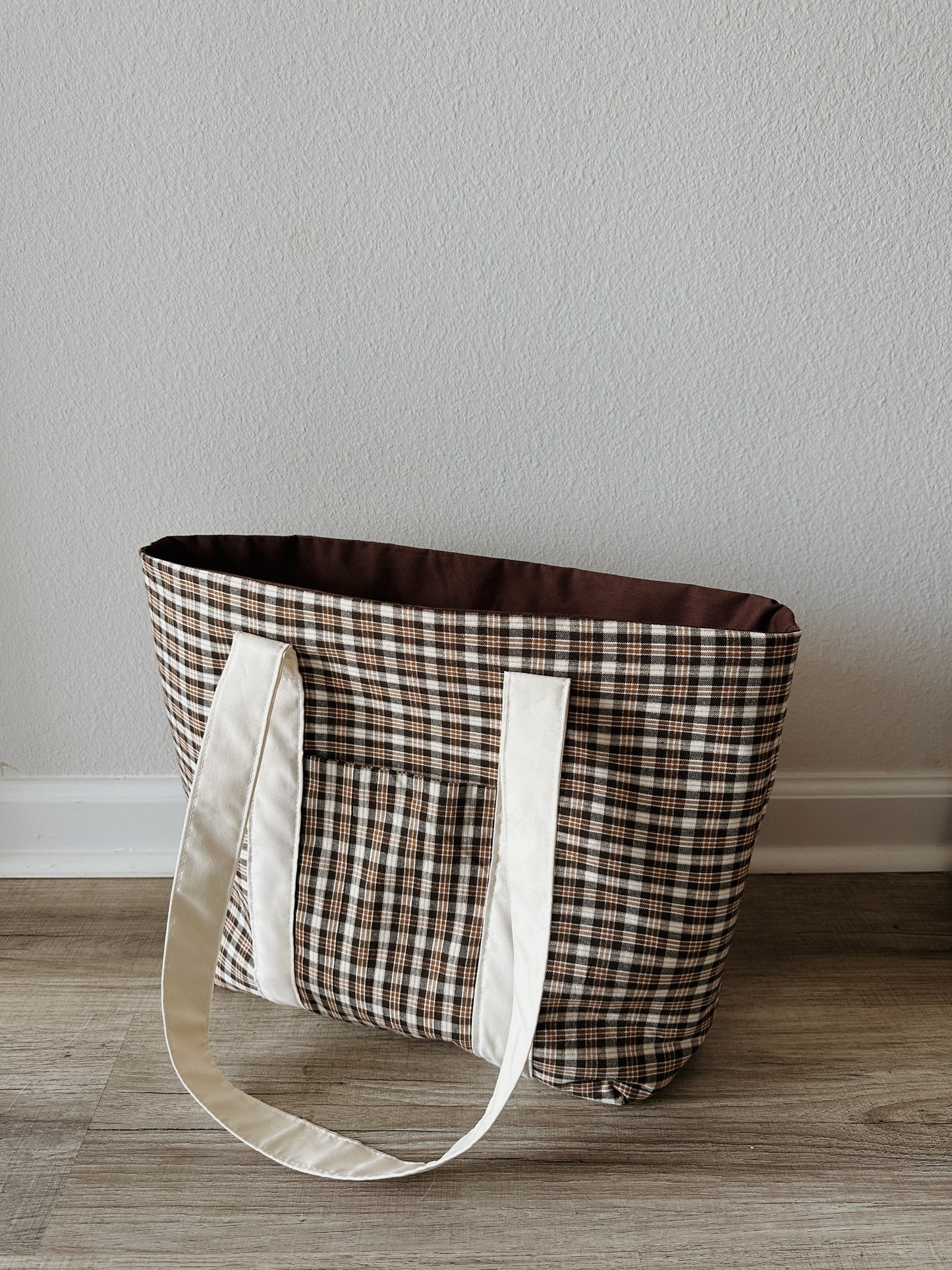 Mocha Plaid Tote