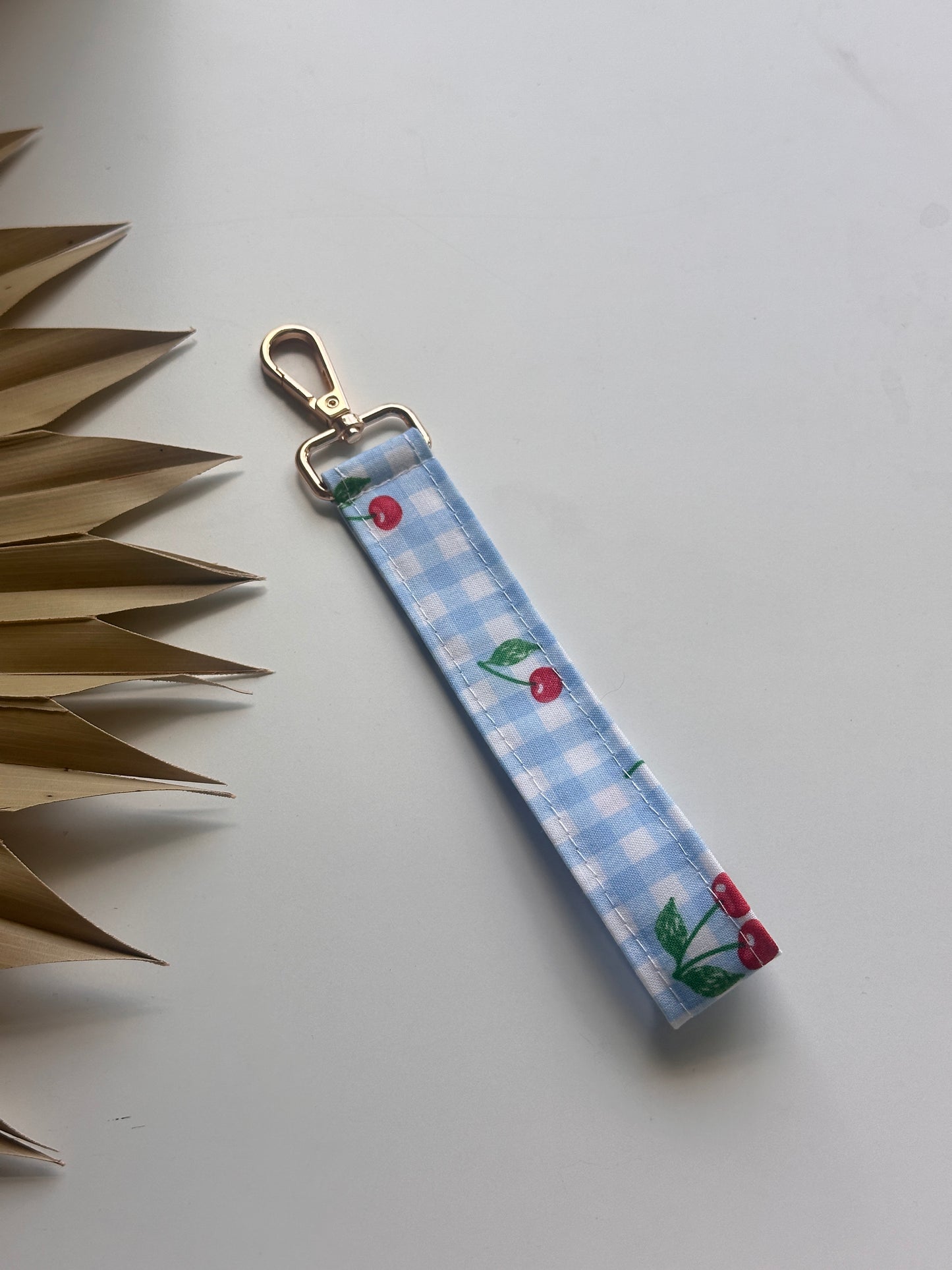 Cherry Gingham Keychain
