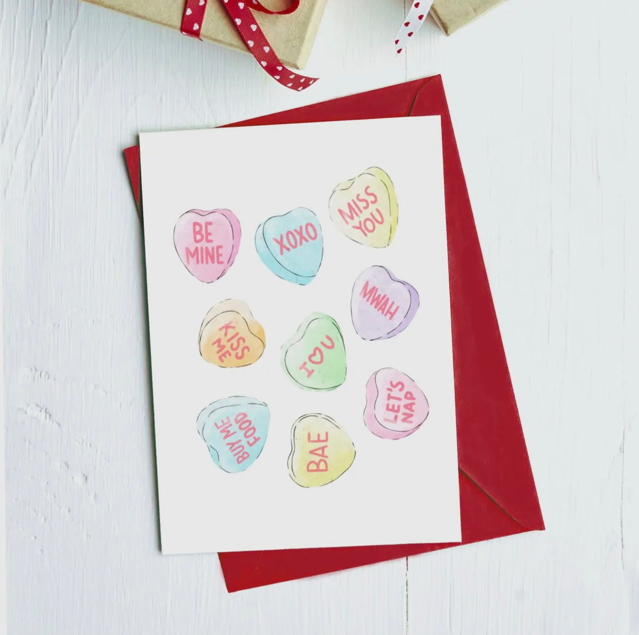 Conversation Hearts Card