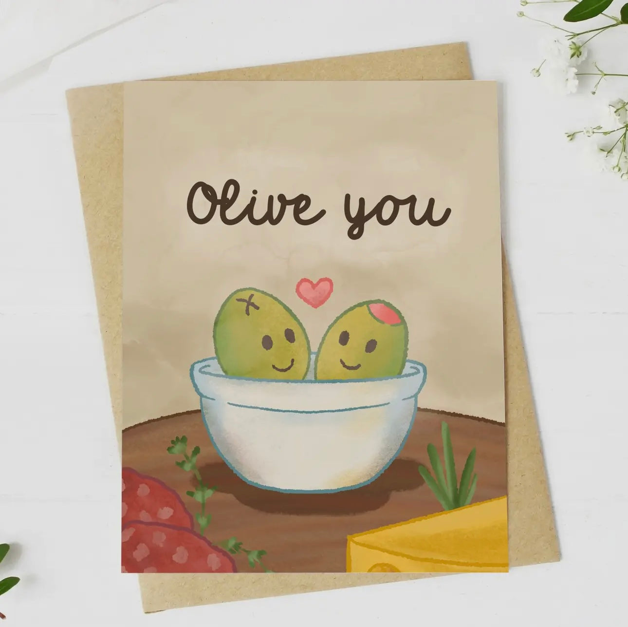 Olive You Card