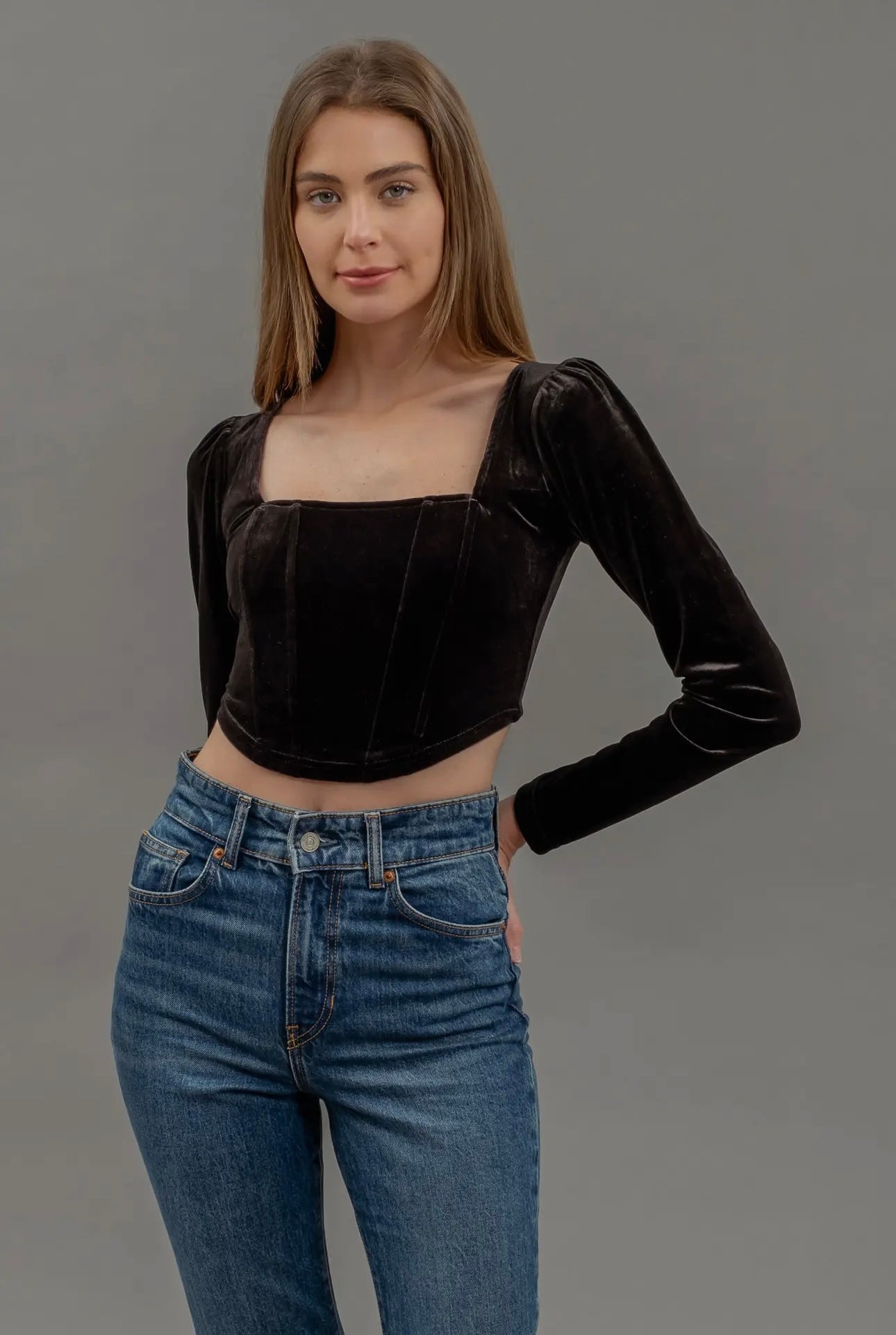 Blair Square Neck Corset Top