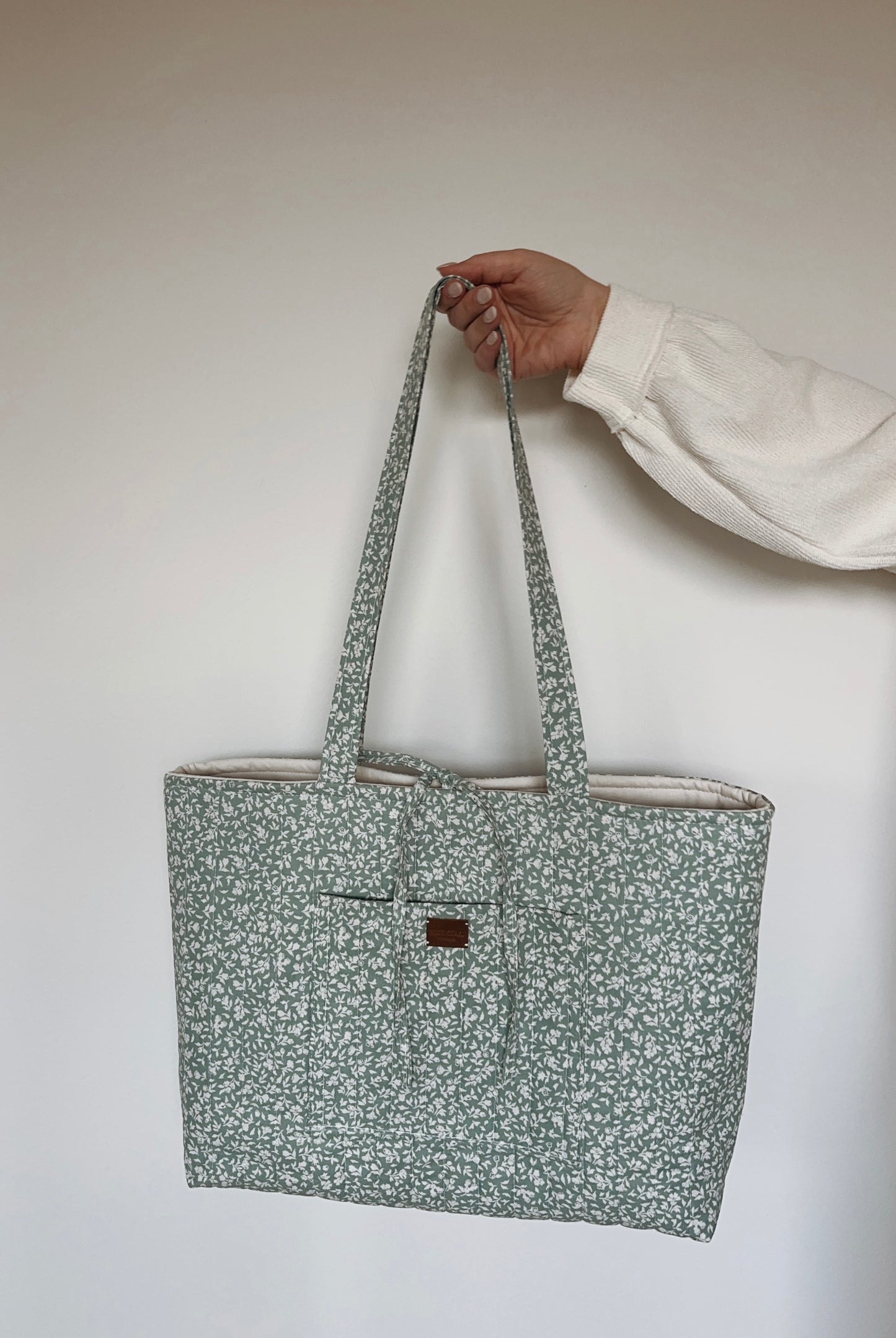 Sage Meadow Quilted Tote