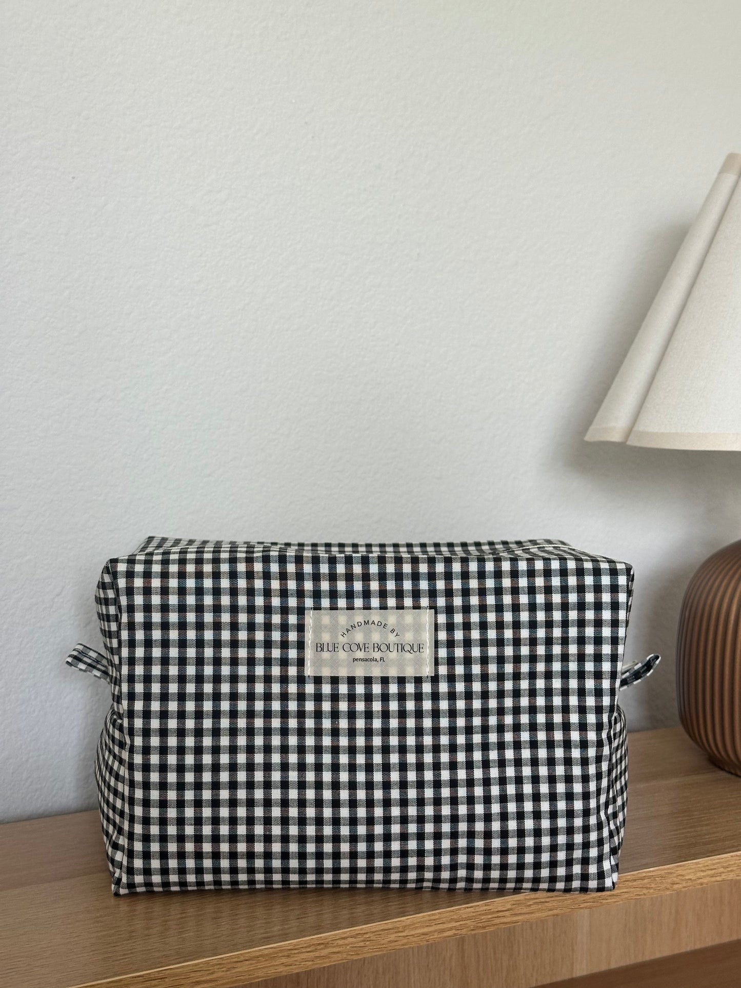 Gingham Girl Makeup Bag