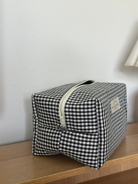 Gingham Girl Makeup Bag
