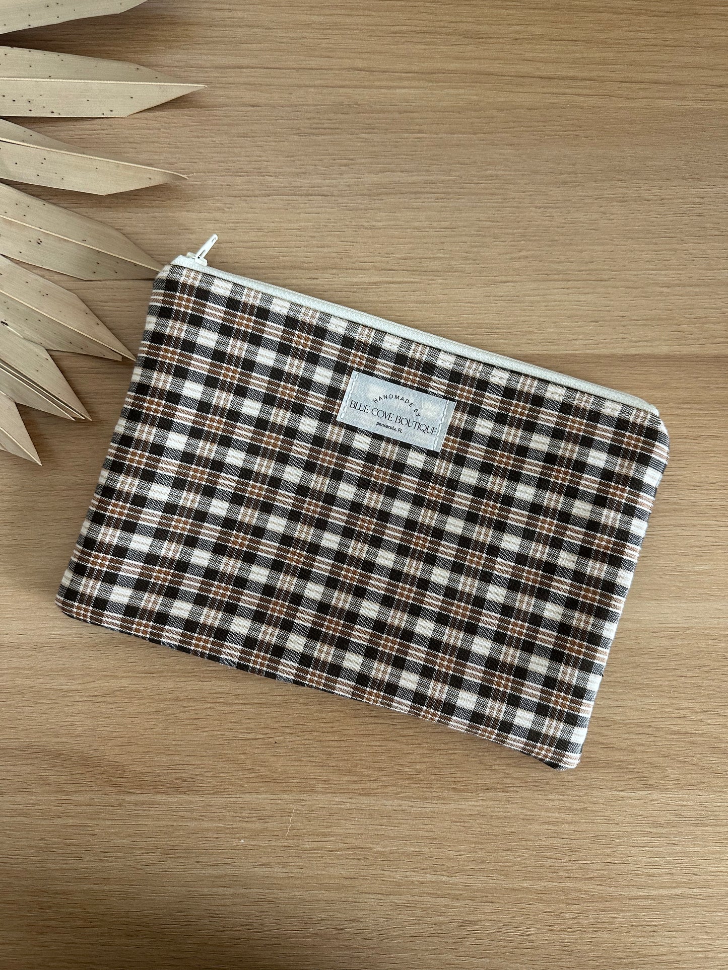 Mocha Plaid Pouch