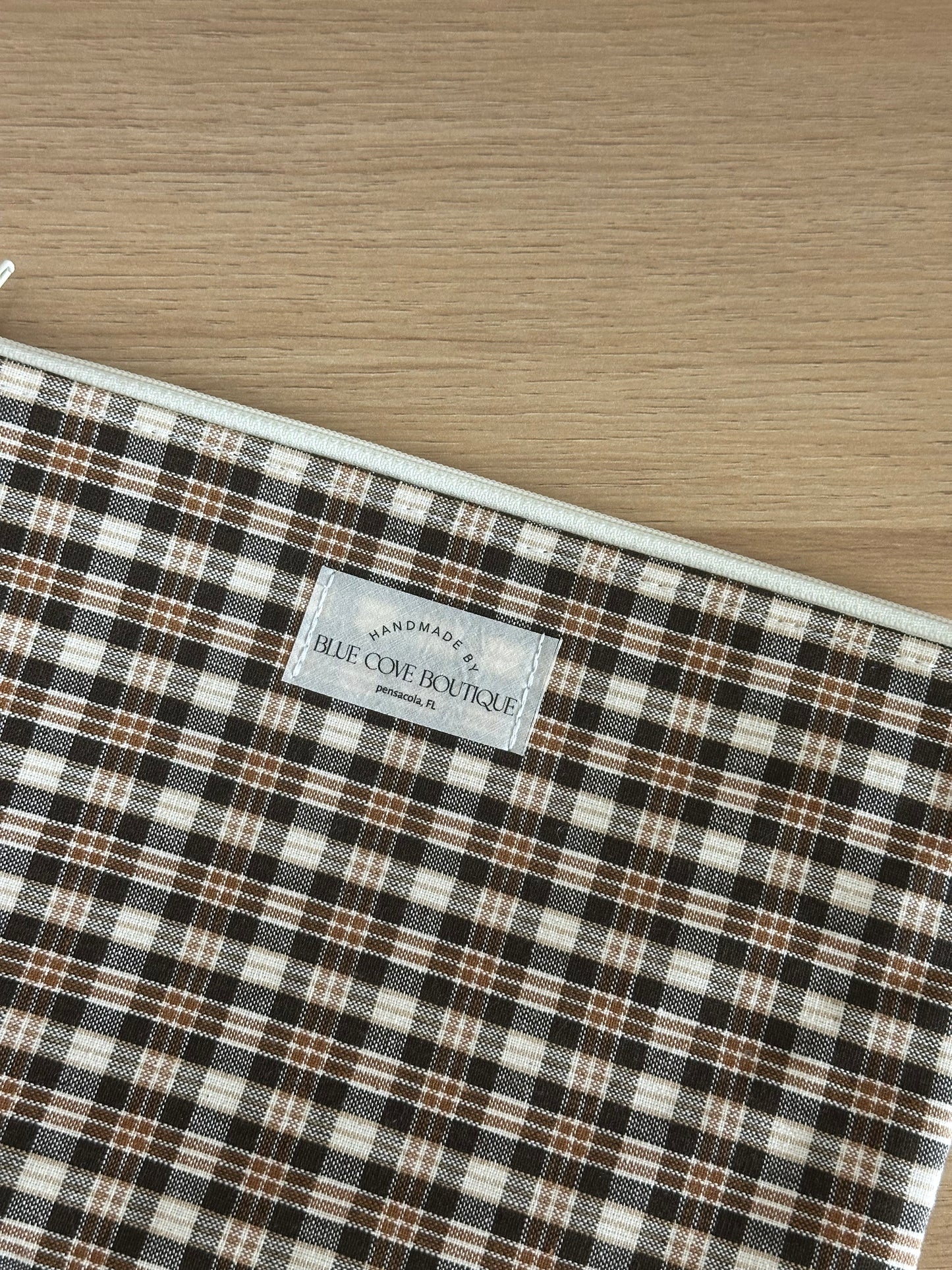 Mocha Plaid Pouch