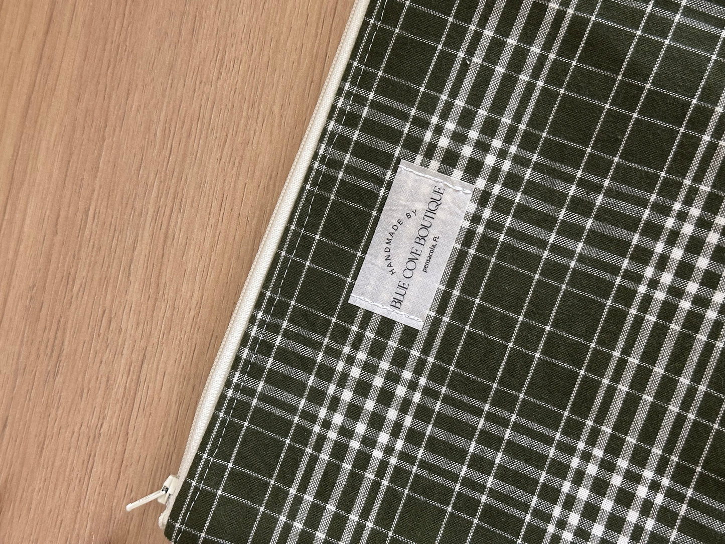 Evergreen Plaid Pouch