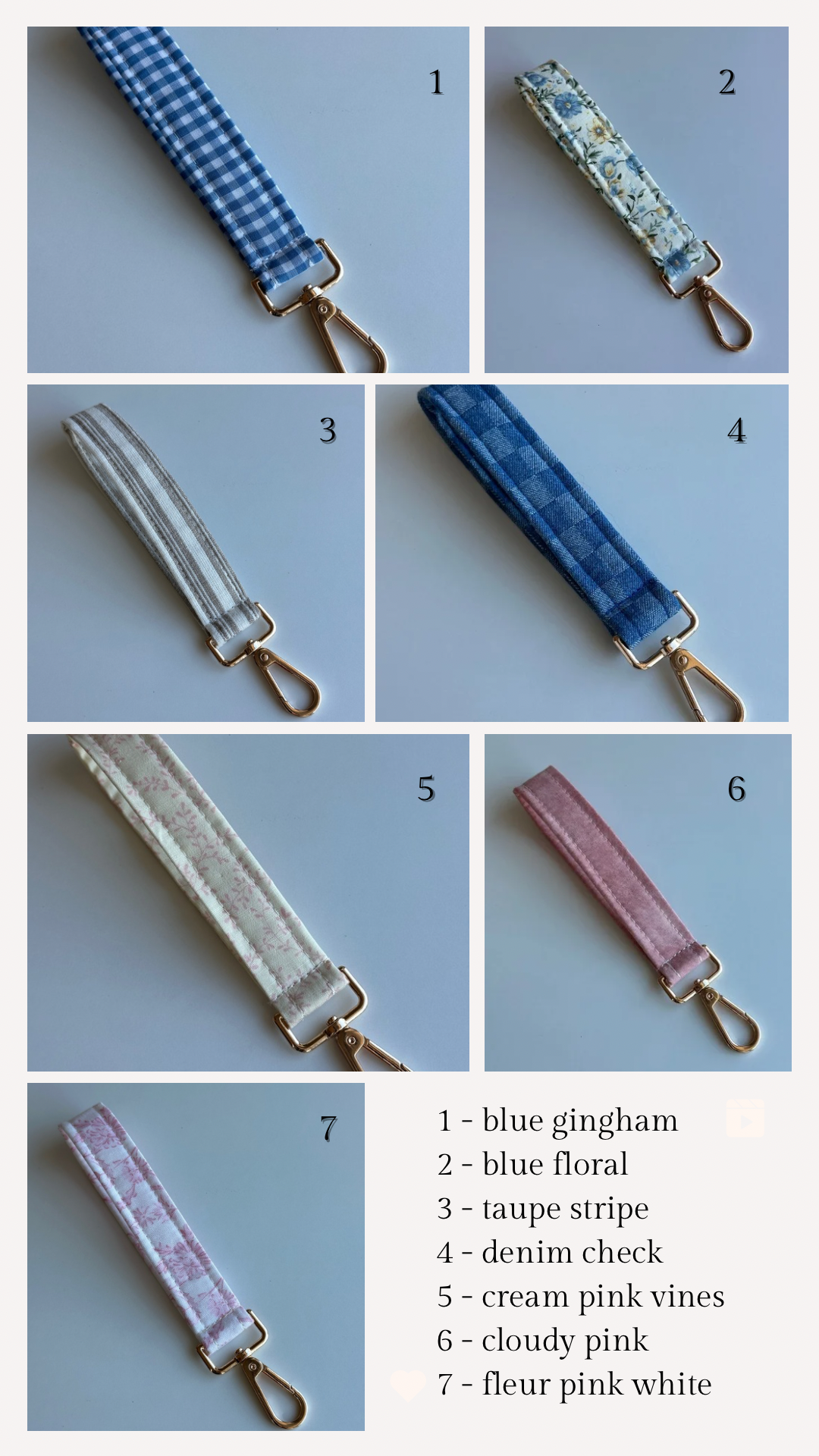 Fabric Wristlet Keychain