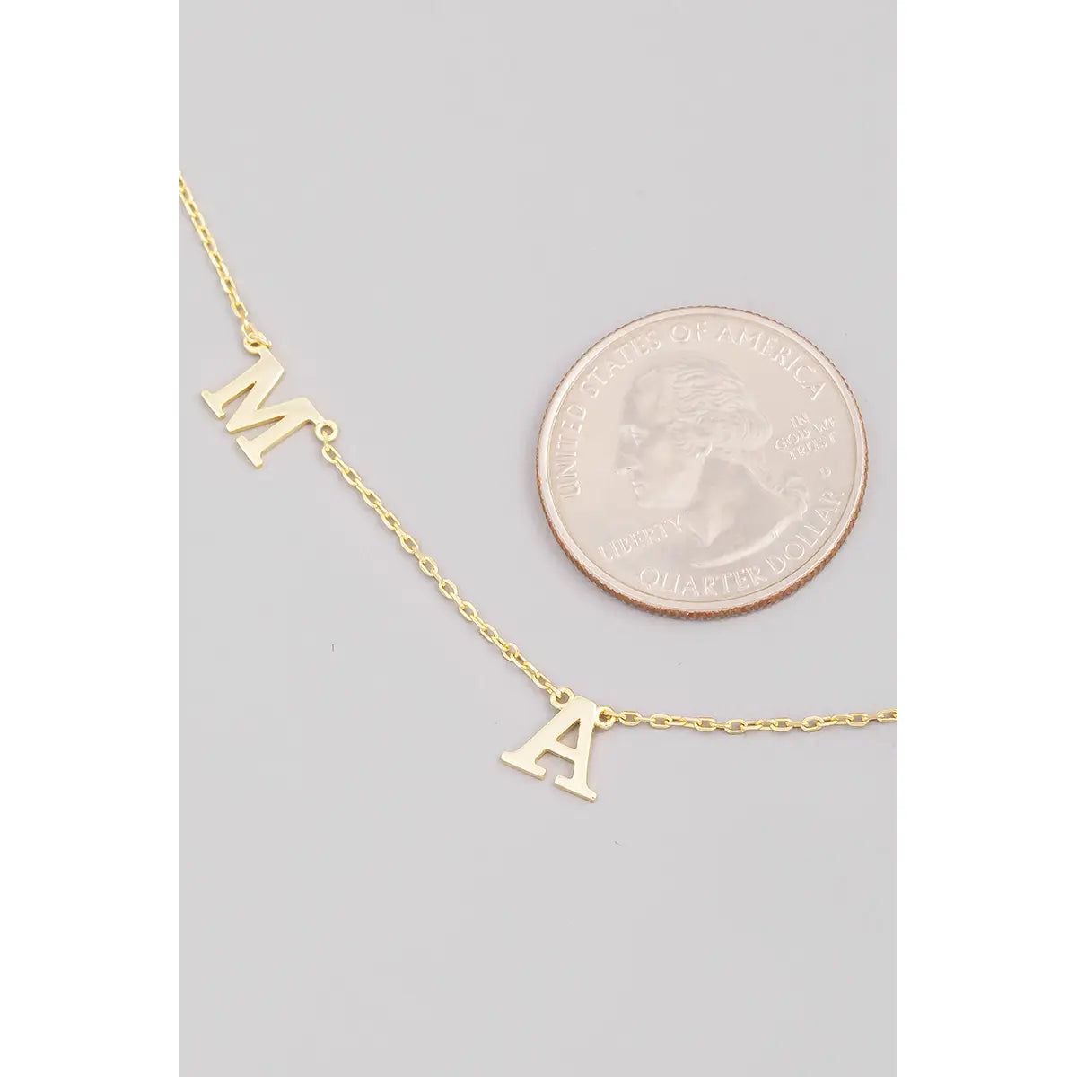 M A M A charm necklace