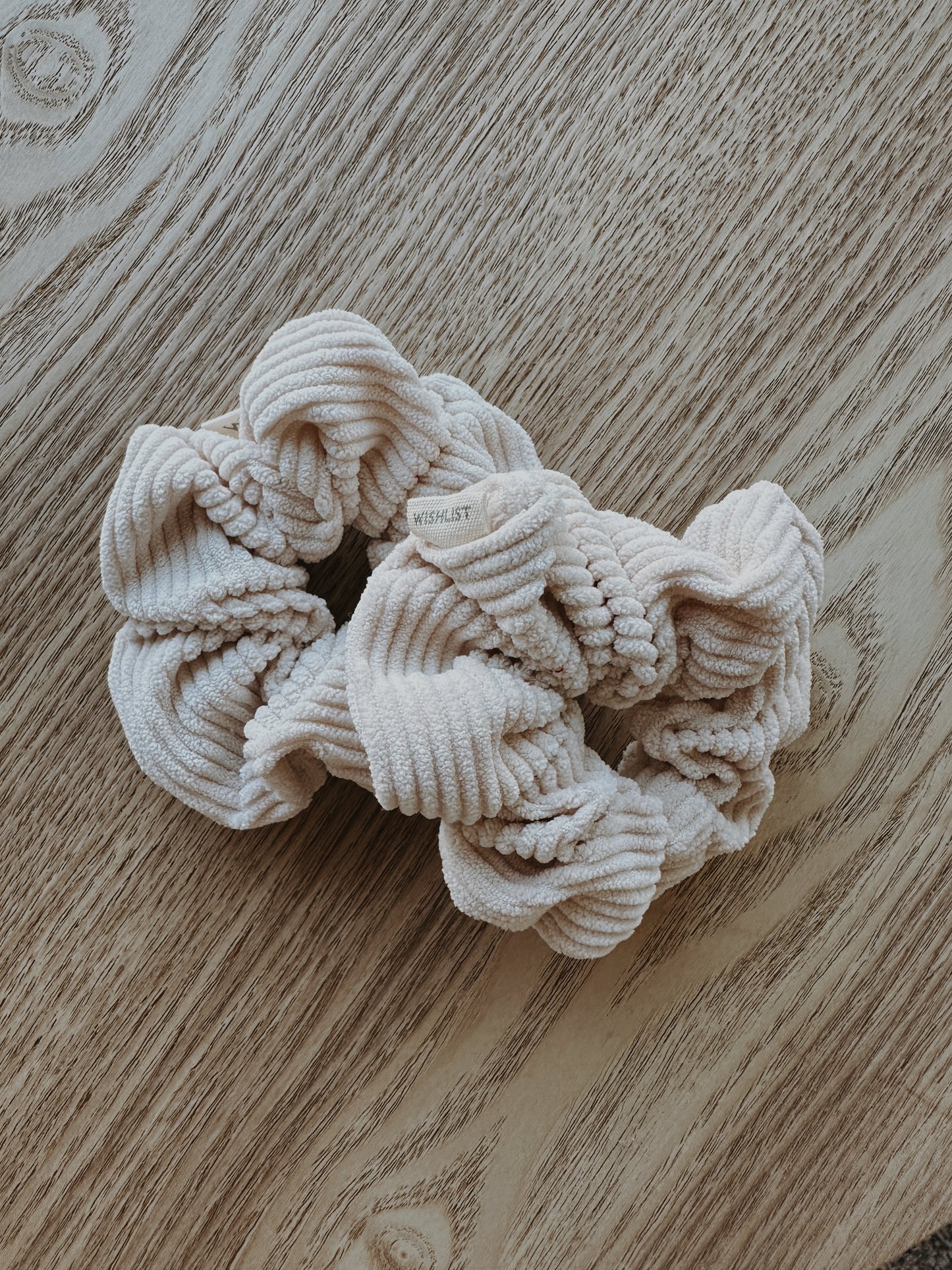 Cream Corduroy Scrunchie