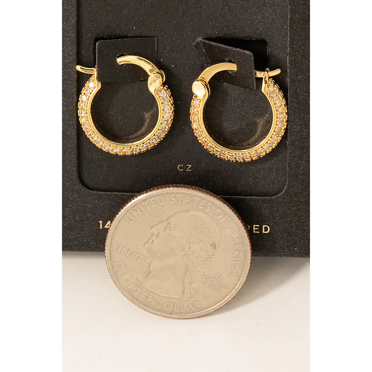 Pave Latch Hoop Earrings